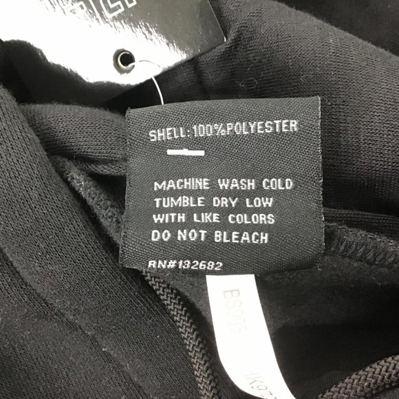 Original Deluxe XL Black "Fresh" Pullover Hoodie Kangaroo Pocket Long Sleeve NWT - Picture 4 of 7